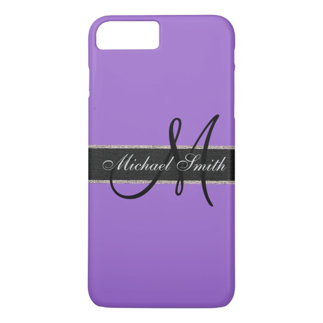Monogram Amethyst Colour Background Case-Mate iPhone Case (Back)