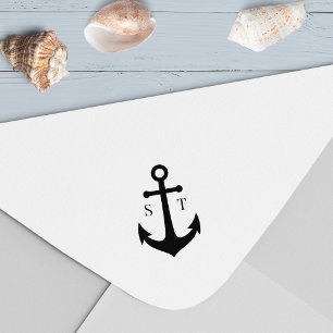 Monogram Anchor Nautical Self-inking Stamp