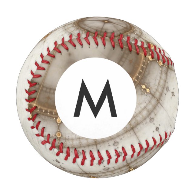 Monogram Ancient Nautical Chart, Grunge Baseball (Front Left)