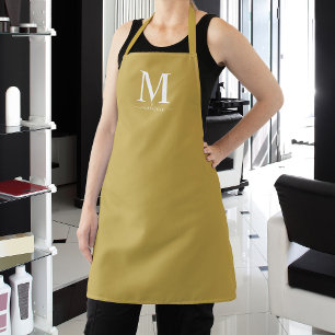 Monogram and Calligraphy with Editable Colour Apron