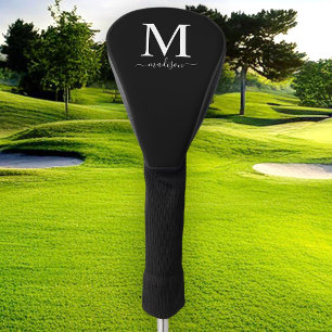 Monogram and Calligraphy with Editable Colour Golf Head Cover
