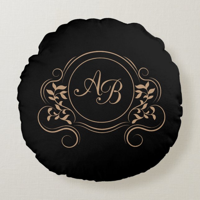 Monogram and Initials Accessories  Round Cushion (Front)