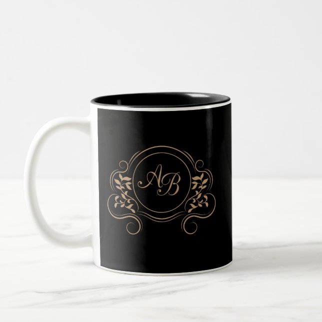 Monogram and Initials Accessories  Two-Tone Coffee Mug (Left)