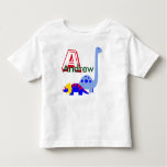 Monogram and name dinosaur shirt