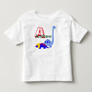 Monogram and name dinosaur shirt
