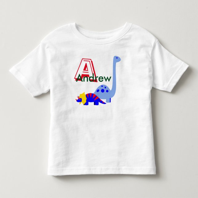 Monogram and name dinosaur shirt (Front)