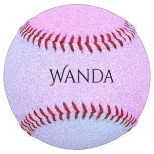 Monogram and Name on Glimmer Ombre Softball