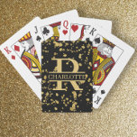 Monogram and Name Personalised Custom Playing Cards<br><div class="desc">DIY Make Your Own personalised playing cards from Ricaso - change the text - add your own monogrammed detail and your name to these cards designed with a printed gold detail background (the colour is printed flat,  not real gold specks)</div>