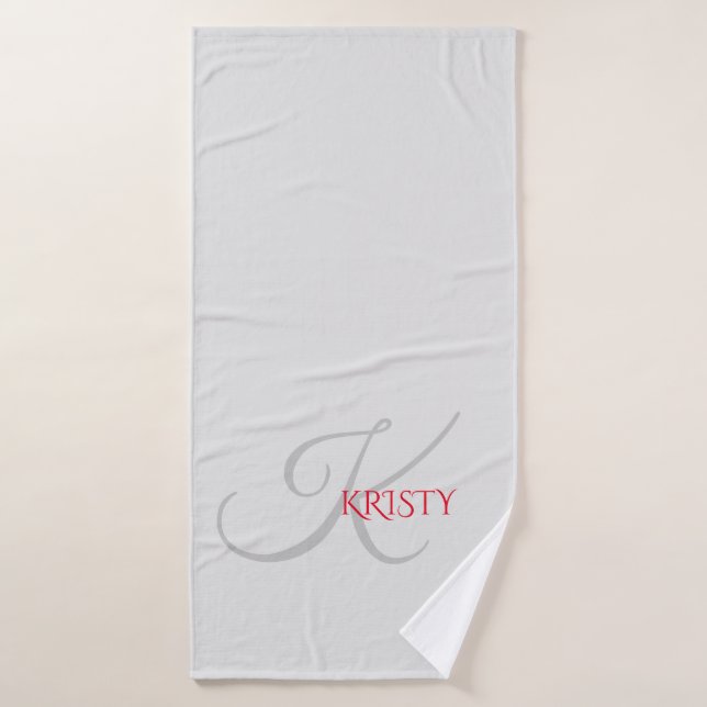 Monogram and Personalized Bath Towel (Bath Towel)