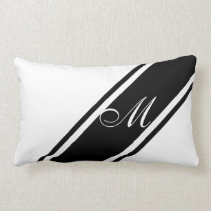 Monogram and Stripes Lumbar Cushion