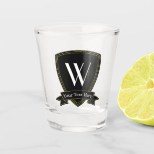 Monogram and Your Text Shot Glass