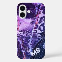Monogram animal print leopard purple pink girly 