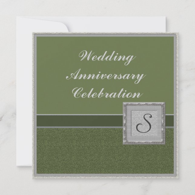 Monogram Anniversary Party Invitation (Front)