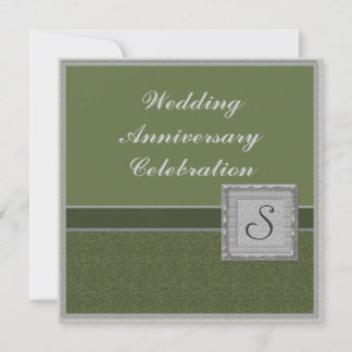Monogram Anniversary Party Invitation
