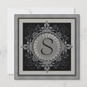 Monogram Anniversary Party Invitation