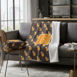 Monogram Aperol Spritz Fleece Blanket 