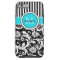 Monogram Aqua Black White Striped Damask iPhone 6 