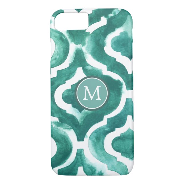 Monogram | Aquamarine Motif IV Case-Mate iPhone Case (Back)