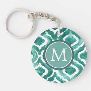 Monogram   Aquamarine Motif IV Key Ring