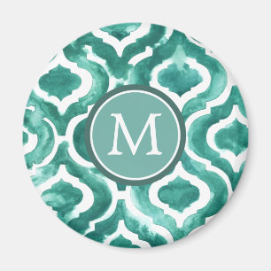 Monogram   Aquamarine Motif IV Magnet