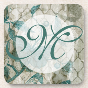 Monogram   Arabesque Butterflies V Coaster