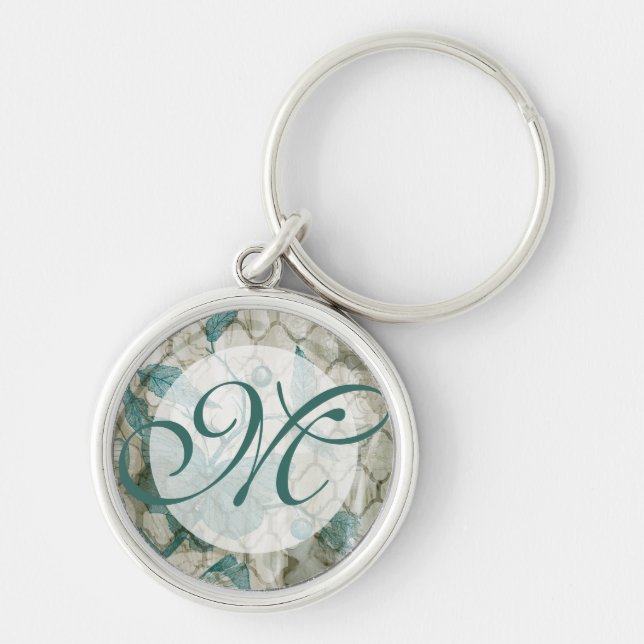Monogram | Arabesque Butterflies V Key Ring (Front)