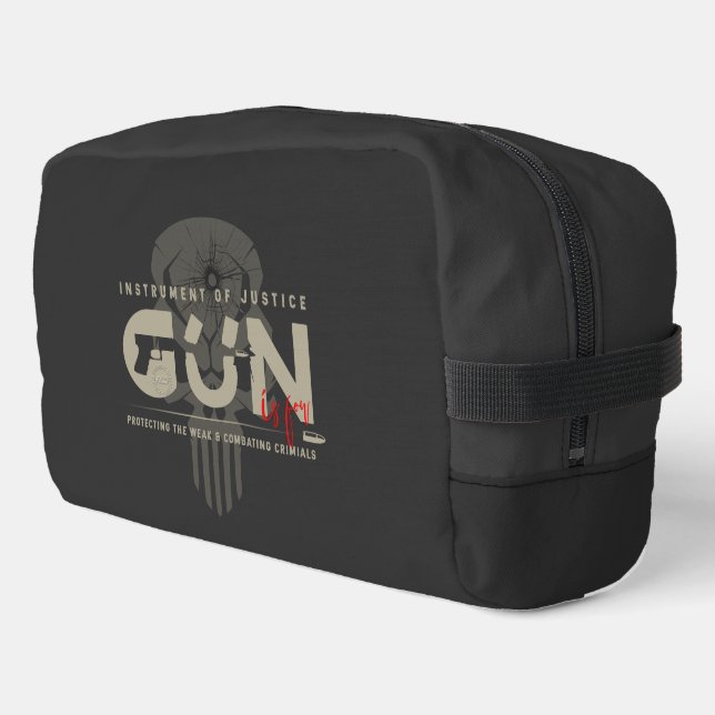 Monogram Art of Gun |  Dopp Kit (Left Corner)