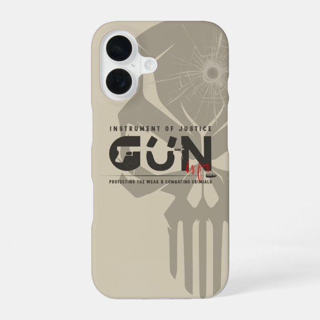 Monogram Art of Gun | iPhone 16 Case (Back)