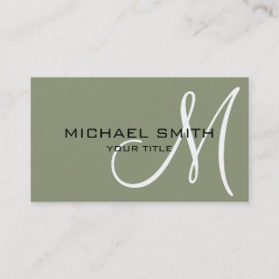 Monogram Artichoke colour background Business Card