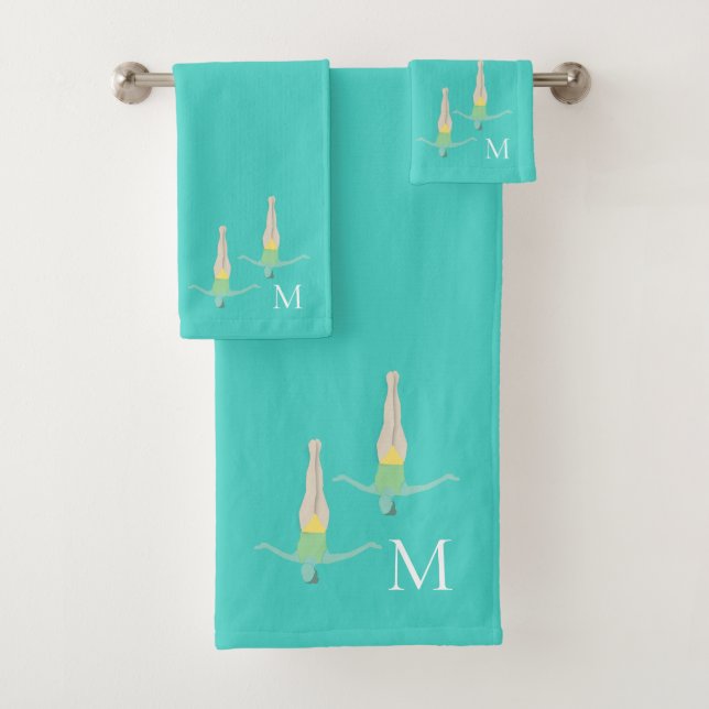 Monogram Artistic Swimming Bath Towel Set (Insitu)