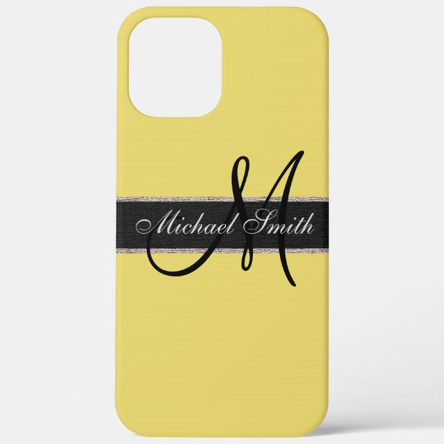 Monogram Arylide yellow Colour Background Case-Mate iPhone Case (Back)