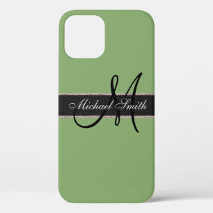 Monogram Asparagus Colour Background iPhone 12 Pro Case