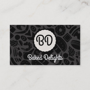 Monogram   Assorted Food Business Card