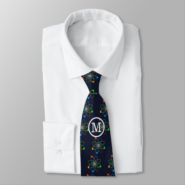 Monogram Atomic Structure Science Tie (Tied)