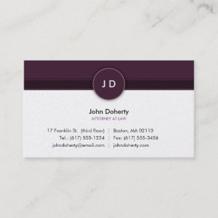 Monogram Attorney at Law - Business Card