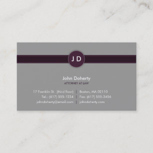 Monogram Attorney at Law - Business Card