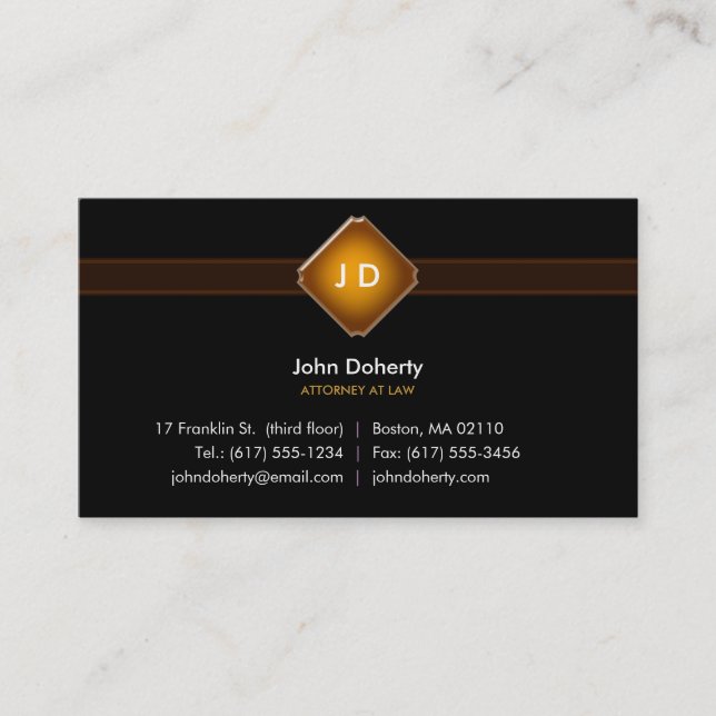 Monogram Attorney at Law - Business Card (Front)
