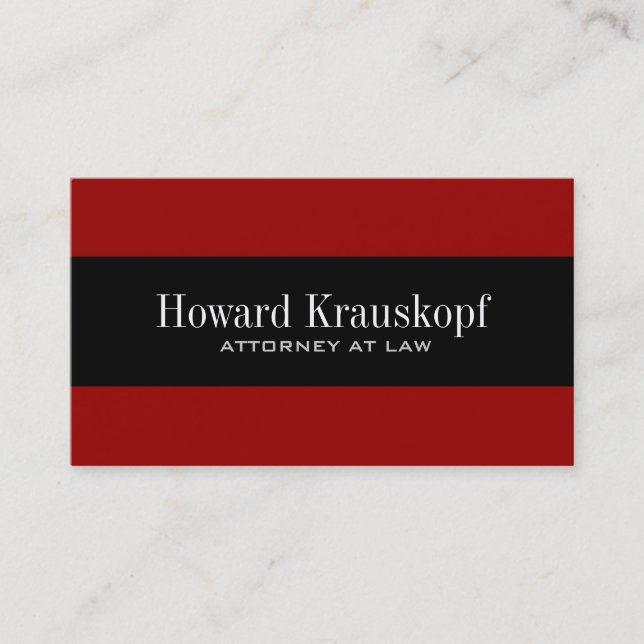 Monogram Attorney Business Cards (Front)