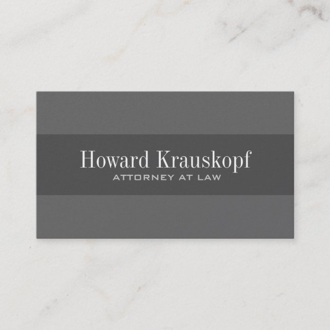 Monogram Attorney Business Cards (Front)