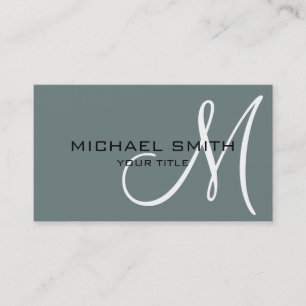 Monogram AuroMetalSaurus colour background Business Card