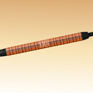 Monogram Autumn-Fall Plaid Pattern Ink Black Ink Pen