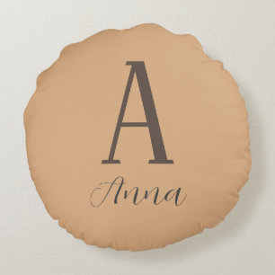 Monogram Autumn vibe Round Cushion