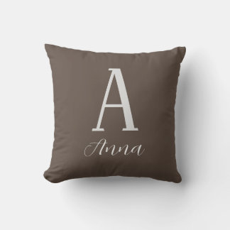 Monogram Autumn vibe Throw Pillow