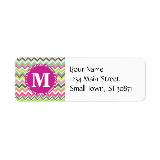 Monogram Aztec Andes Tribal Mountains Chevron (Front)
