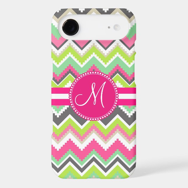 Monogram Aztec Andes Tribal Mountains Chevron Case-Mate iPhone Case (Back)
