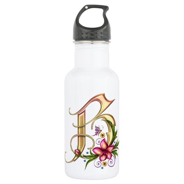 Monogram B 32 oz PBA FREE 532 Ml Water Bottle (Front)