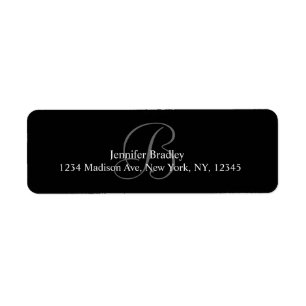 Monogram B Address Labels
