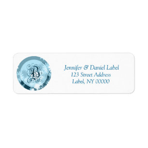 Monogram B Address Labels Stickers