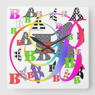 MONOGRAM B+B SQUARE WALL CLOCK
