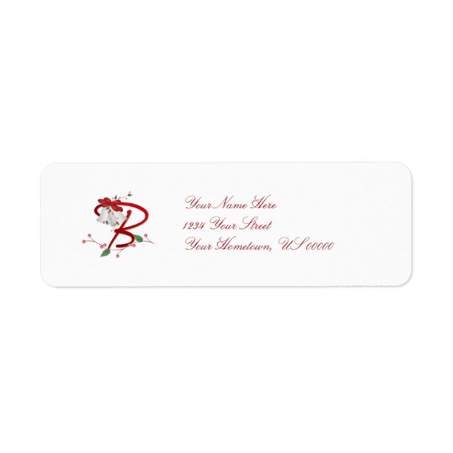 Monogram B Christmas Bells (Front)